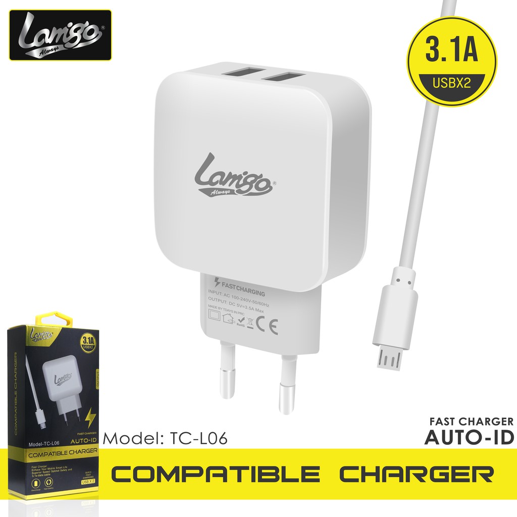 TRAVEL CHARGER LAMIGO AUTO ID L-06 MICRO USB